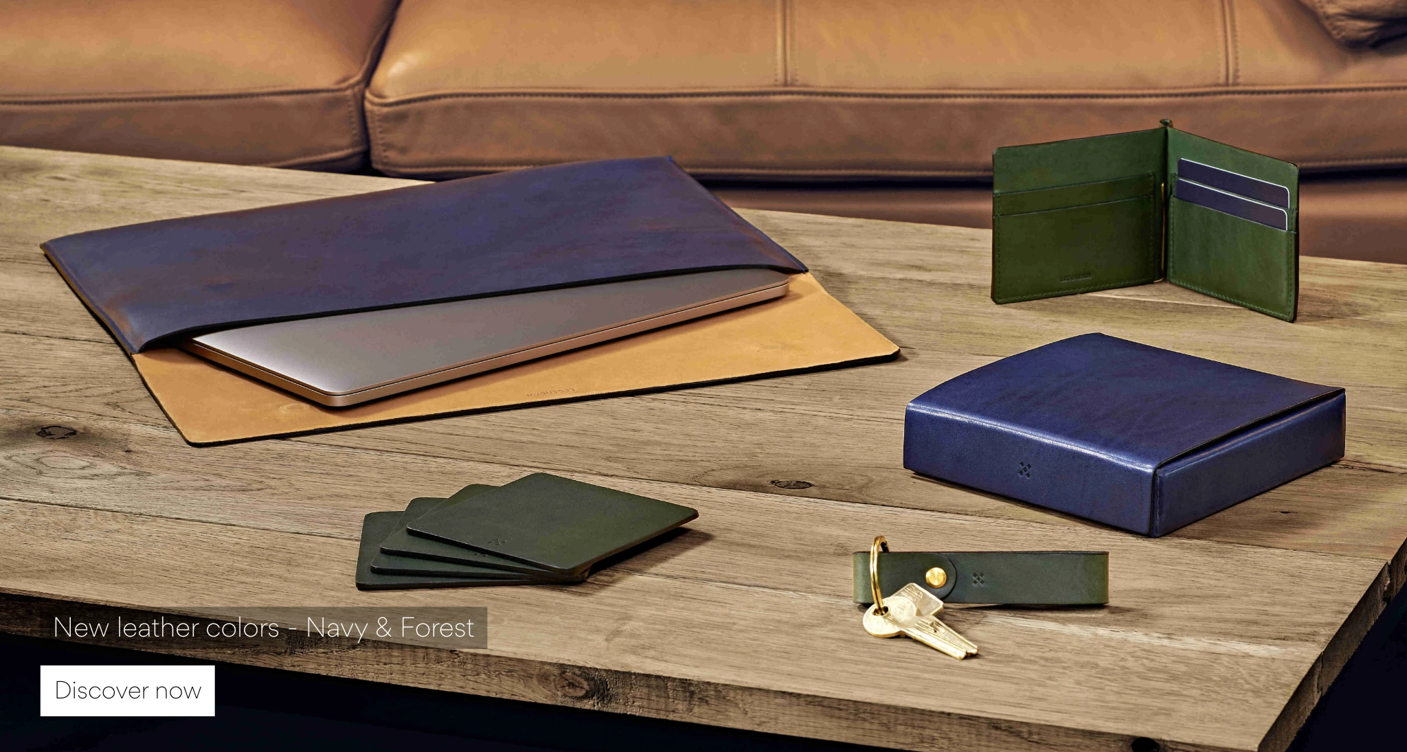 Neue Lederfarben - Navy und Forest